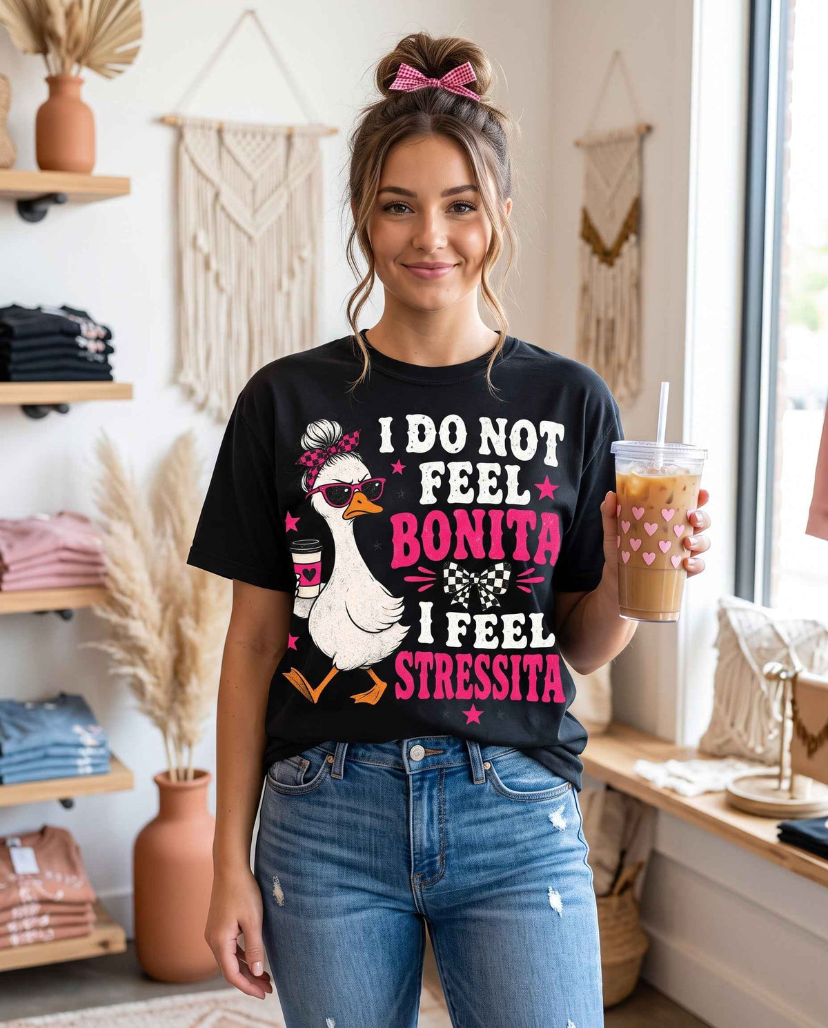 Bonita Stressita Graphic Tee — Funny Goose Sarcastic Statement Shirt - DreamTeesCo