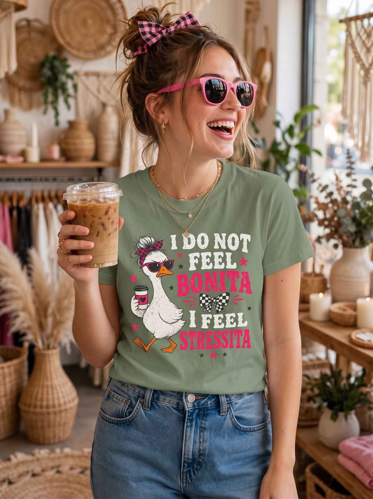 Bonita Stressita Graphic Tee — Funny Goose Sarcastic Statement Shirt - DreamTeesCo