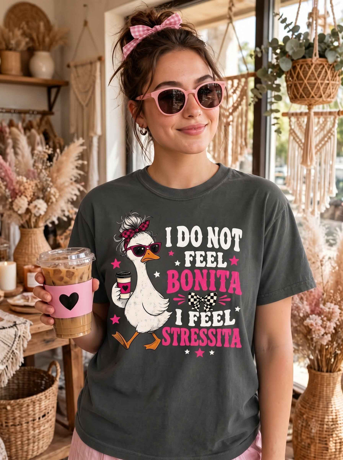 Bonita Stressita Graphic Tee — Funny Goose Sarcastic Statement Shirt - DreamTeesCo