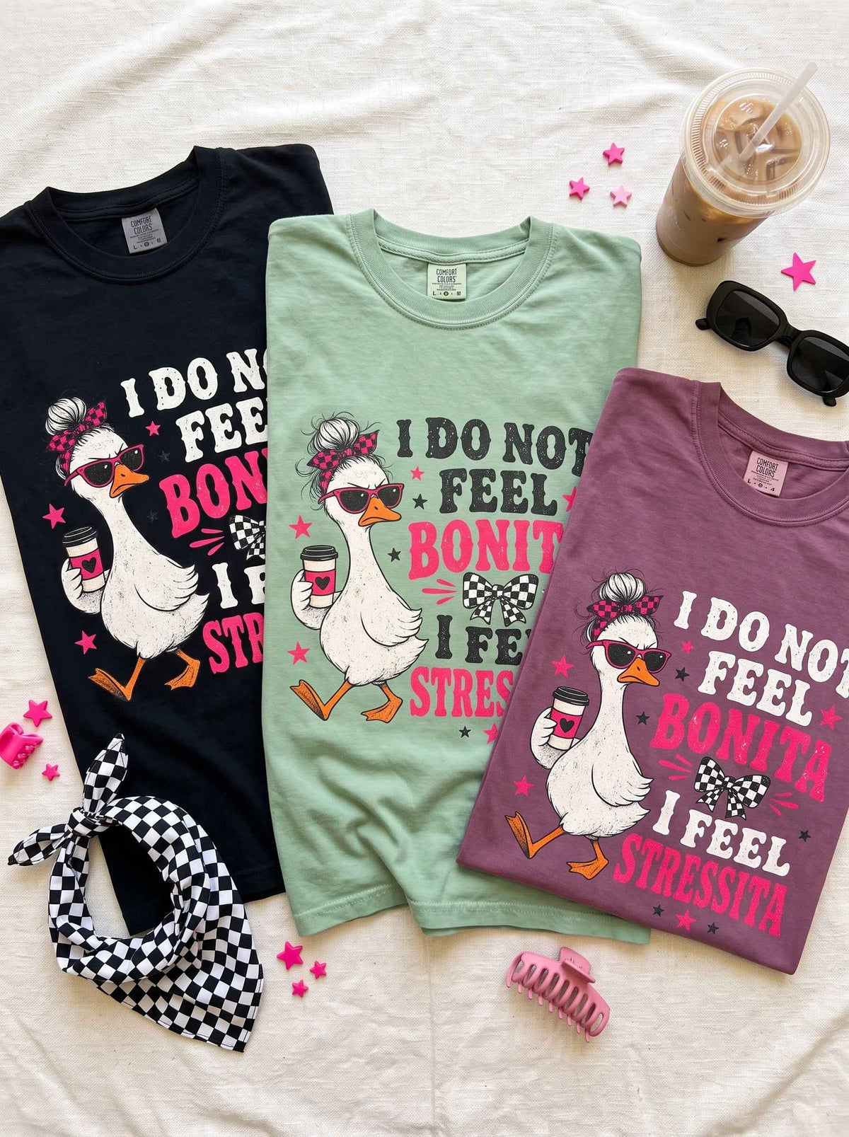 Bonita Stressita Graphic Tee — Funny Goose Sarcastic Statement Shirt - DreamTeesCo