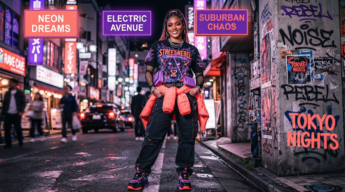 Women's statement graphic tee urban streetwear night — DreamTeesCo