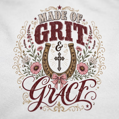 Grit & Grace Crewneck Tee — Slim Fit, Premium Cotton-Spandex - DreamTeesCo