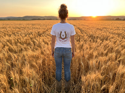 Grit & Grace Crewneck Tee — Slim Fit, Premium Cotton-Spandex - DreamTeesCo